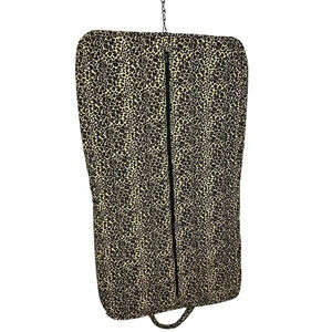 Leopard Hanging Travel Garment Bag Travel Animal Print Foldable Zip Quilted